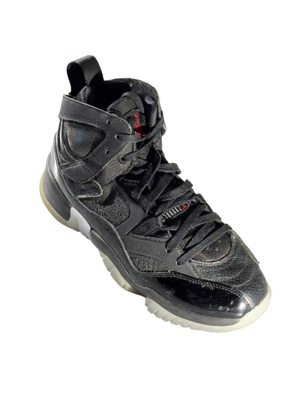 JORDAN Jumpman Two Trey Black Sneakers Retro Athletic Shoes Youth Size 6.5Y - Picture 1 of 10